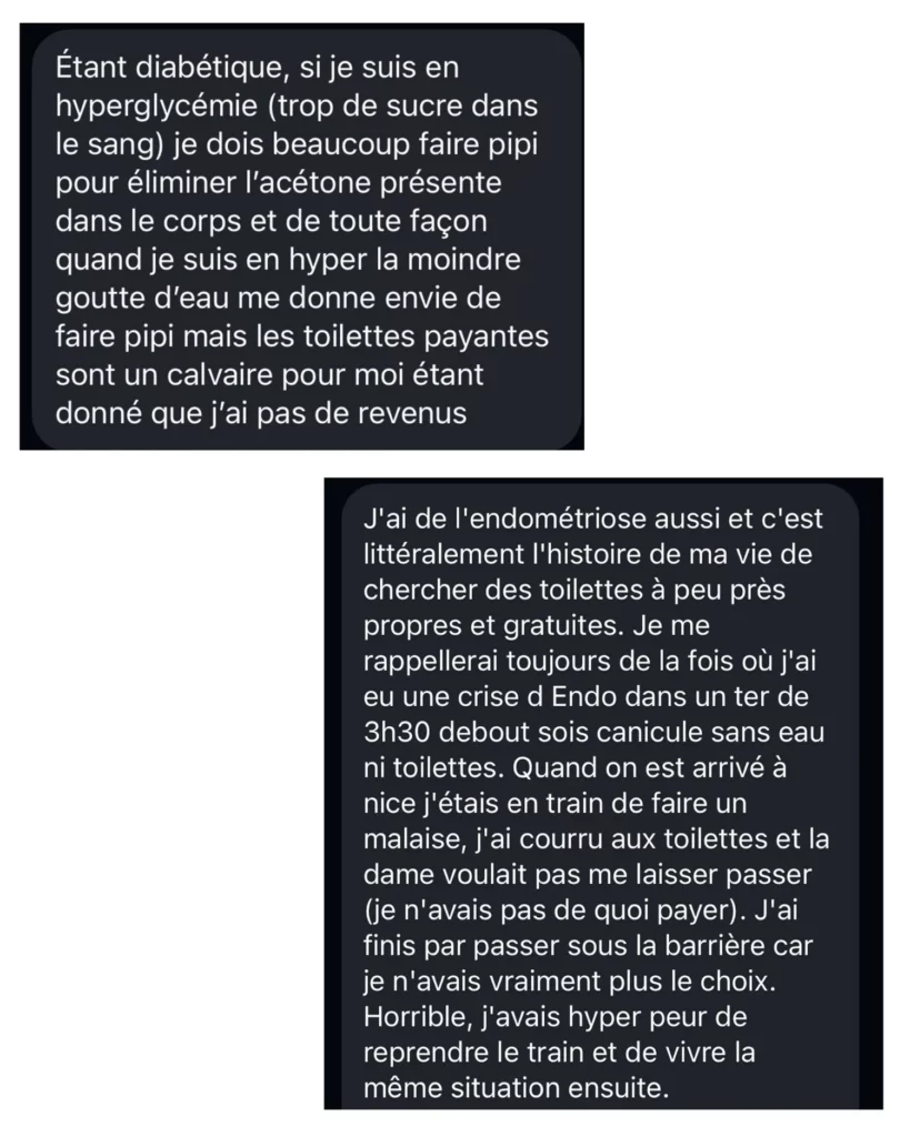 Toilettes gares de nante, yatuu cours . elle est choqué car ce n'est pas gratuit !