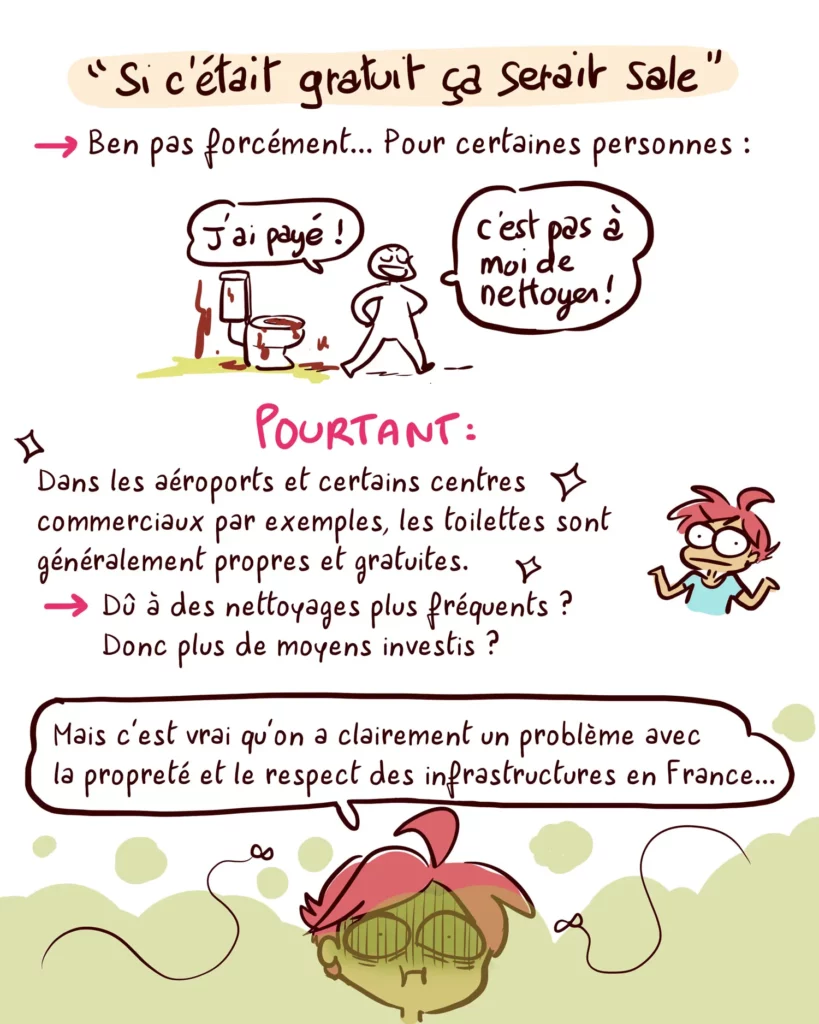 Toilettes gares de nante, yatuu cours . elle est choqué car ce n'est pas gratuit !