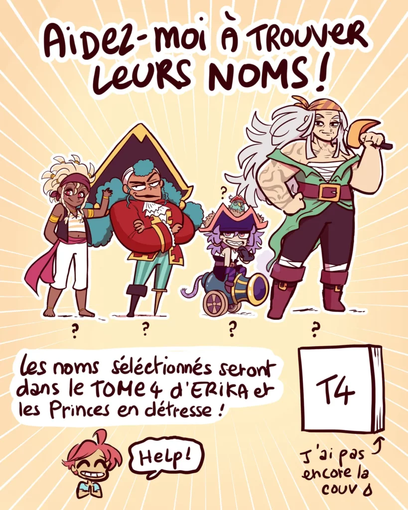 Aidez-moi a trouver le noms de mes pirates !